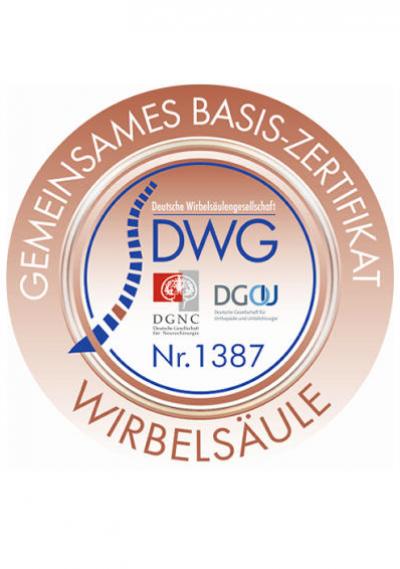 DWG Zertifikat - Wirbelsäule